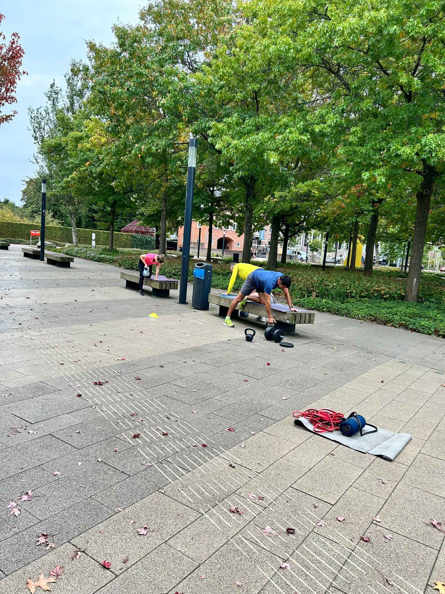 Kleine groep outdoor training